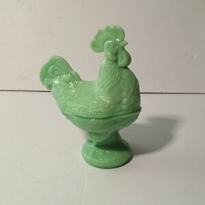 Mosser Glass Jadeite Glass Large Standing Rooster